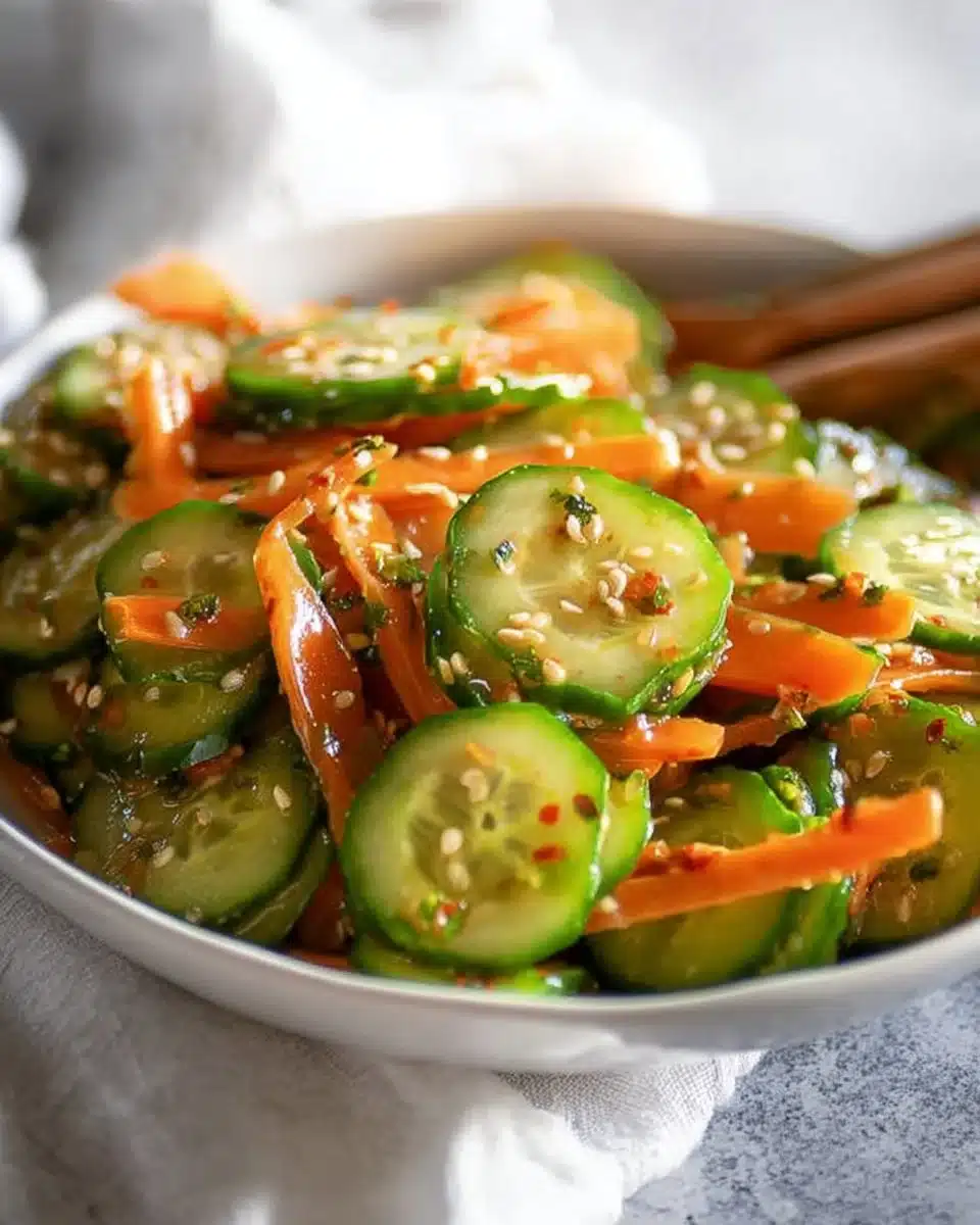 Cucumber Carrot Salad (15 Minutes, Big Crunch!)