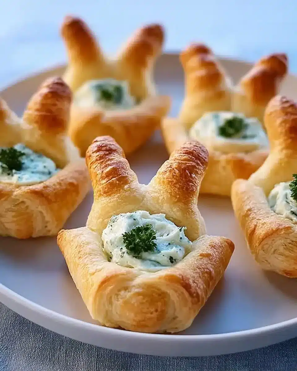 Easter Bunny Crescent Bites - festive pastry treats for Easter celebrations.