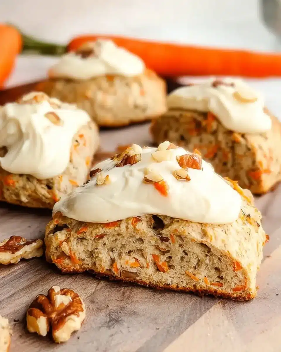 Fluffy Easter Carrot Cake Scones