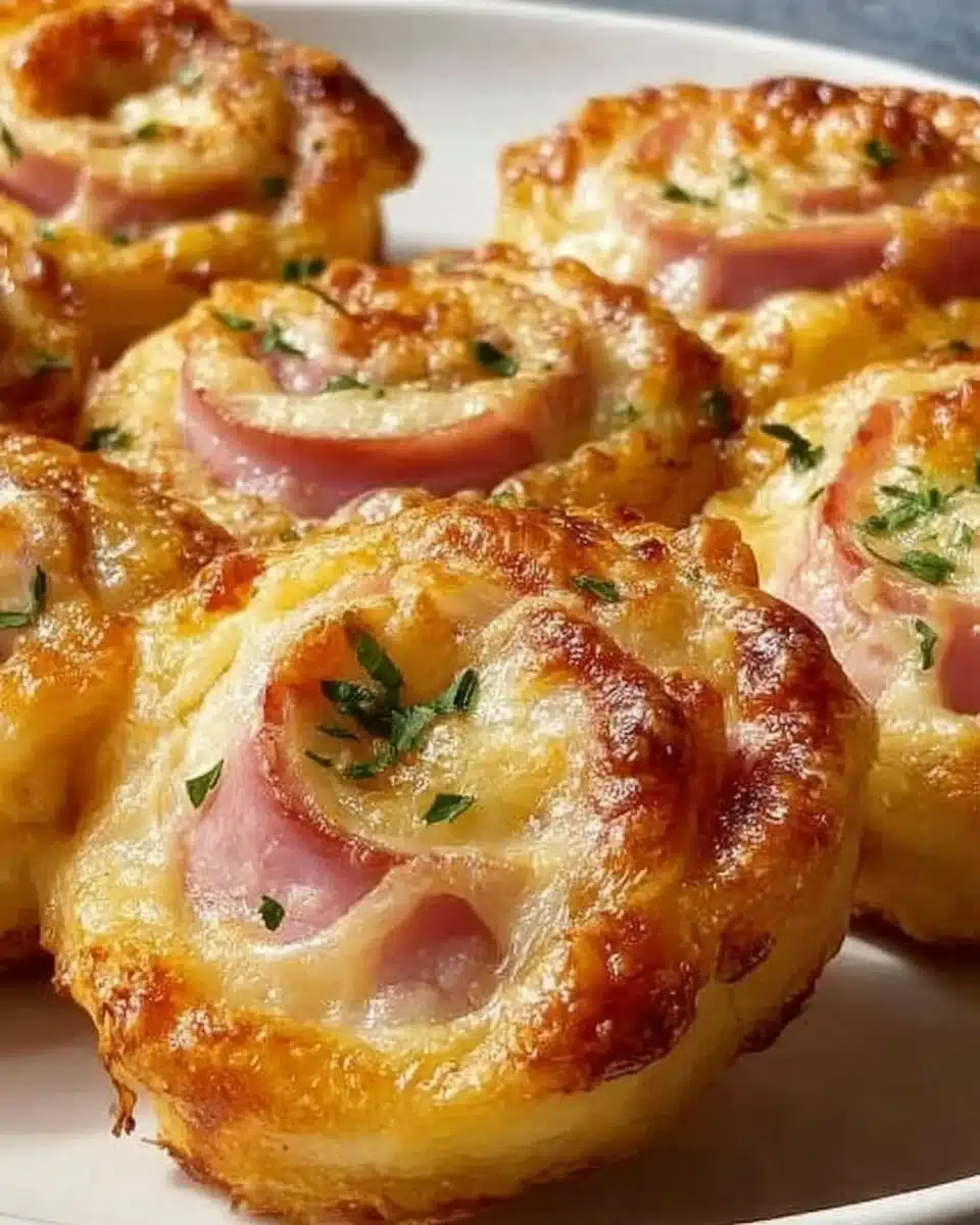 Easter Ham and Cheddar Pinwheels