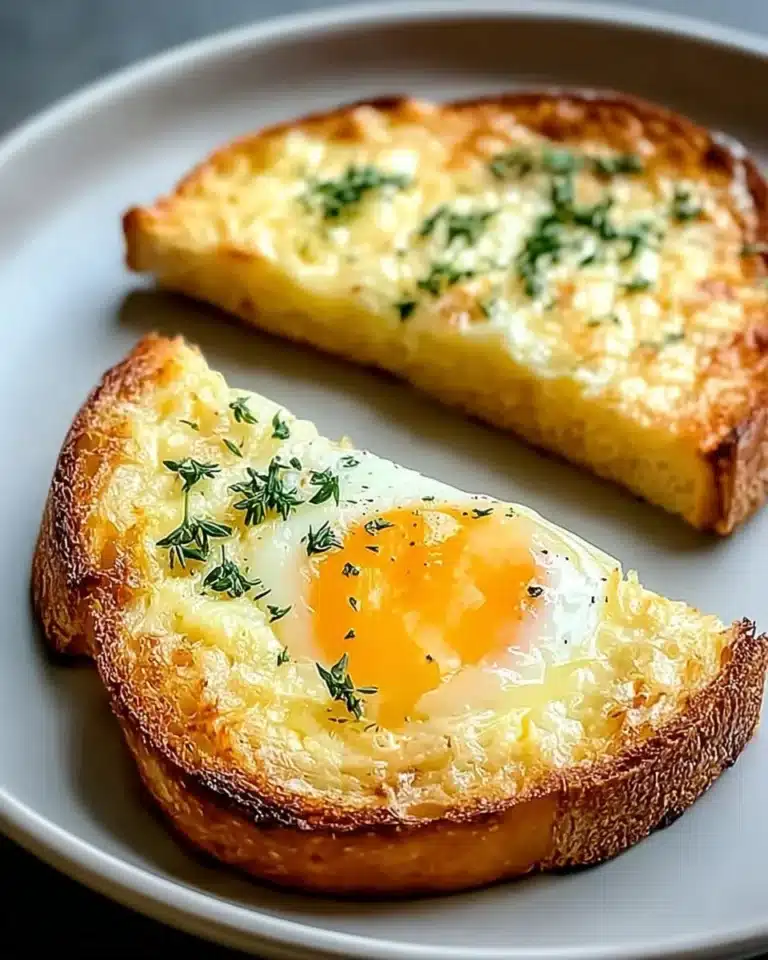 Delicious Egg and Cheese Toasts topped with herbs and spices