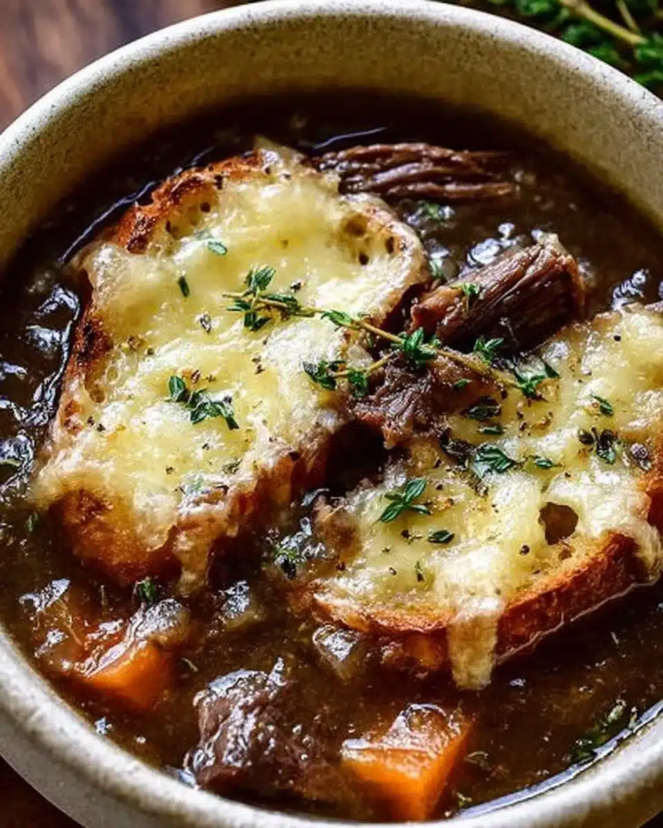 French Onion Beef Short Rib Soup