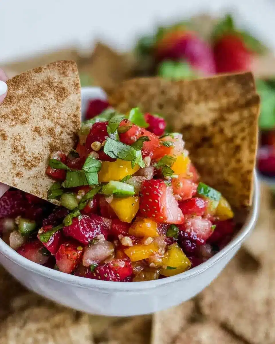 Fruit Salsa with Cinnamon Chips