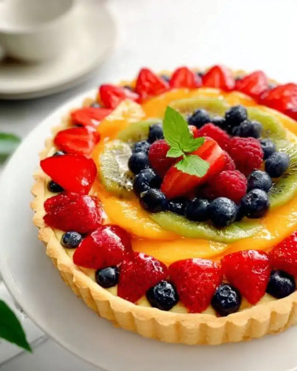 Fresh Fruit Tart with Vanilla Custard