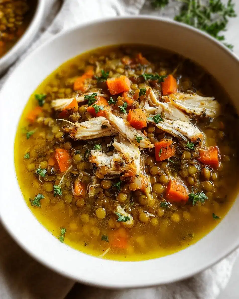 Golden Chicken and Lentil Soup