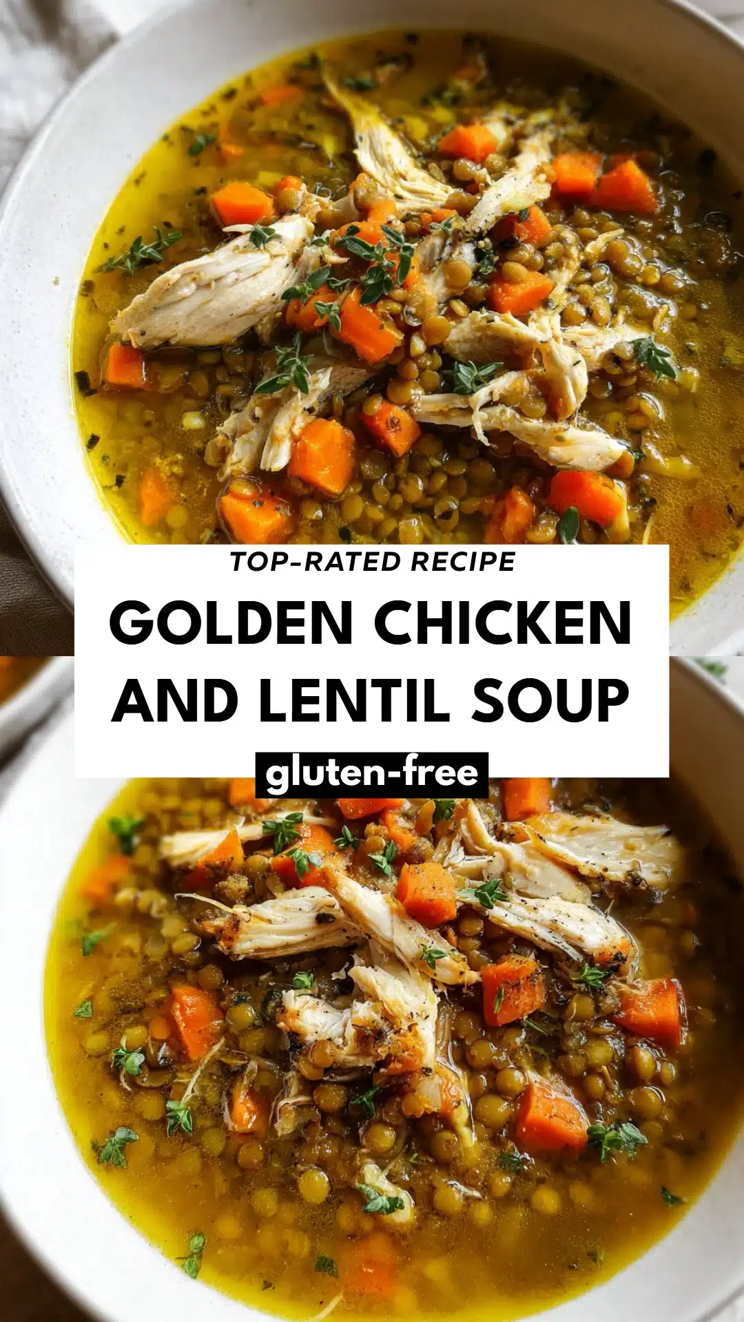 Golden Chicken and Lentil Soup