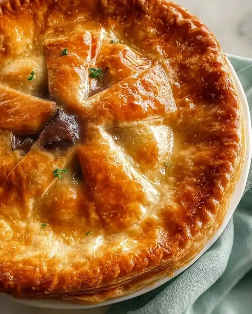Golden Irish Stew with Puff Pastry