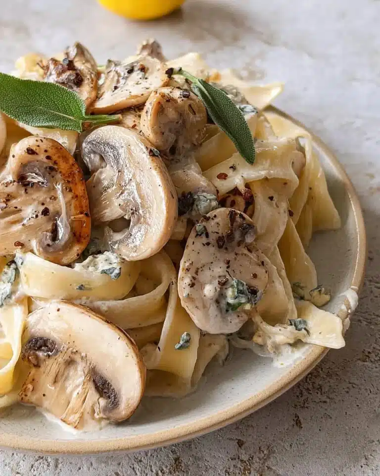 Gorgonzola Truffle Cream Mushrooms