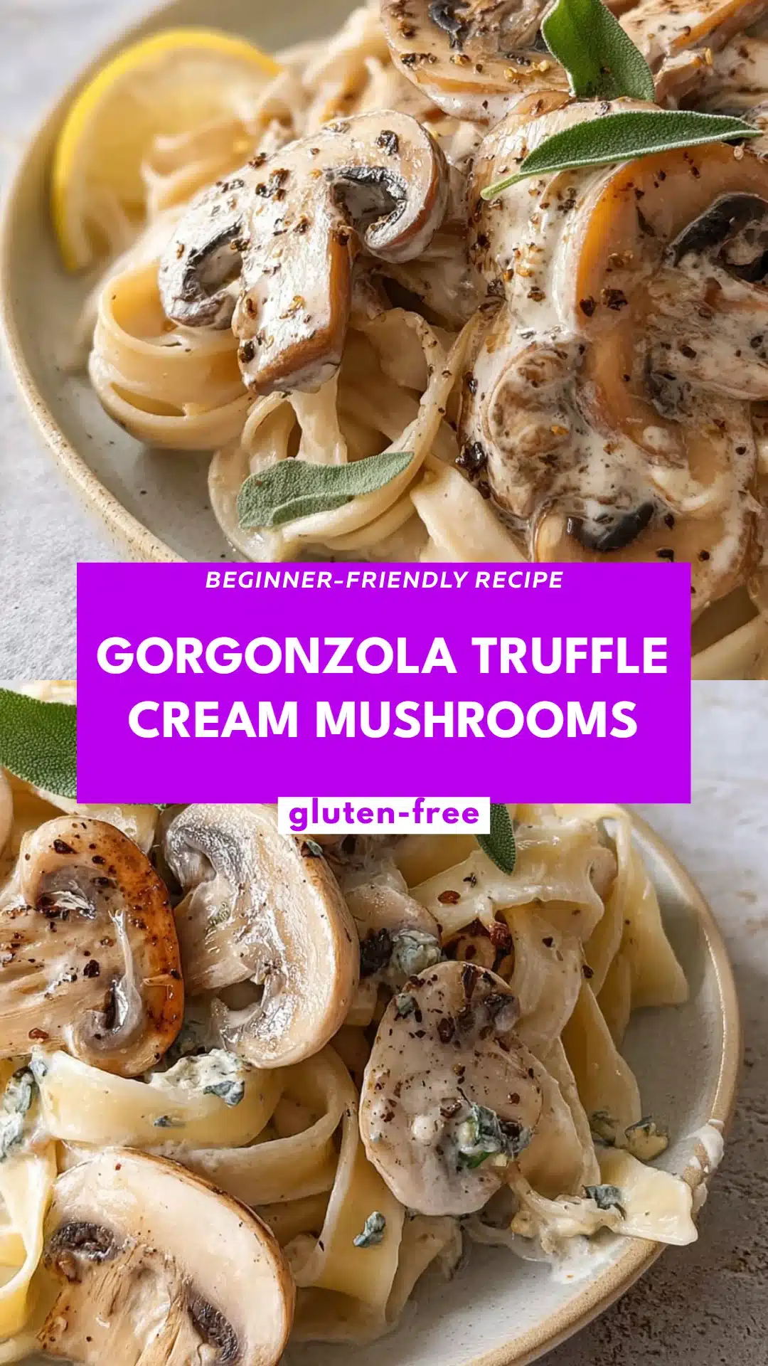 Gorgonzola Truffle Cream Mushrooms