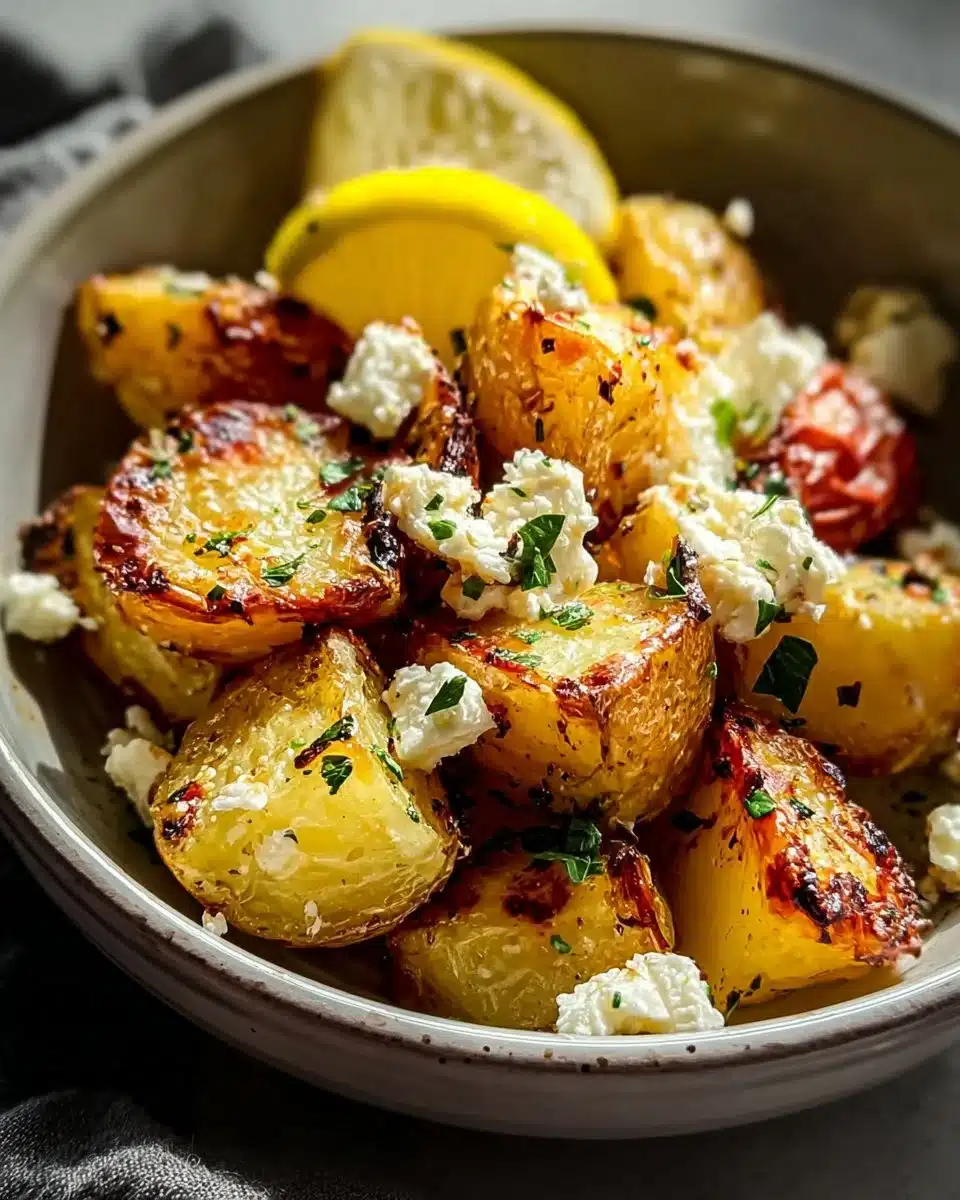 Greek Feta Roast Potatoes