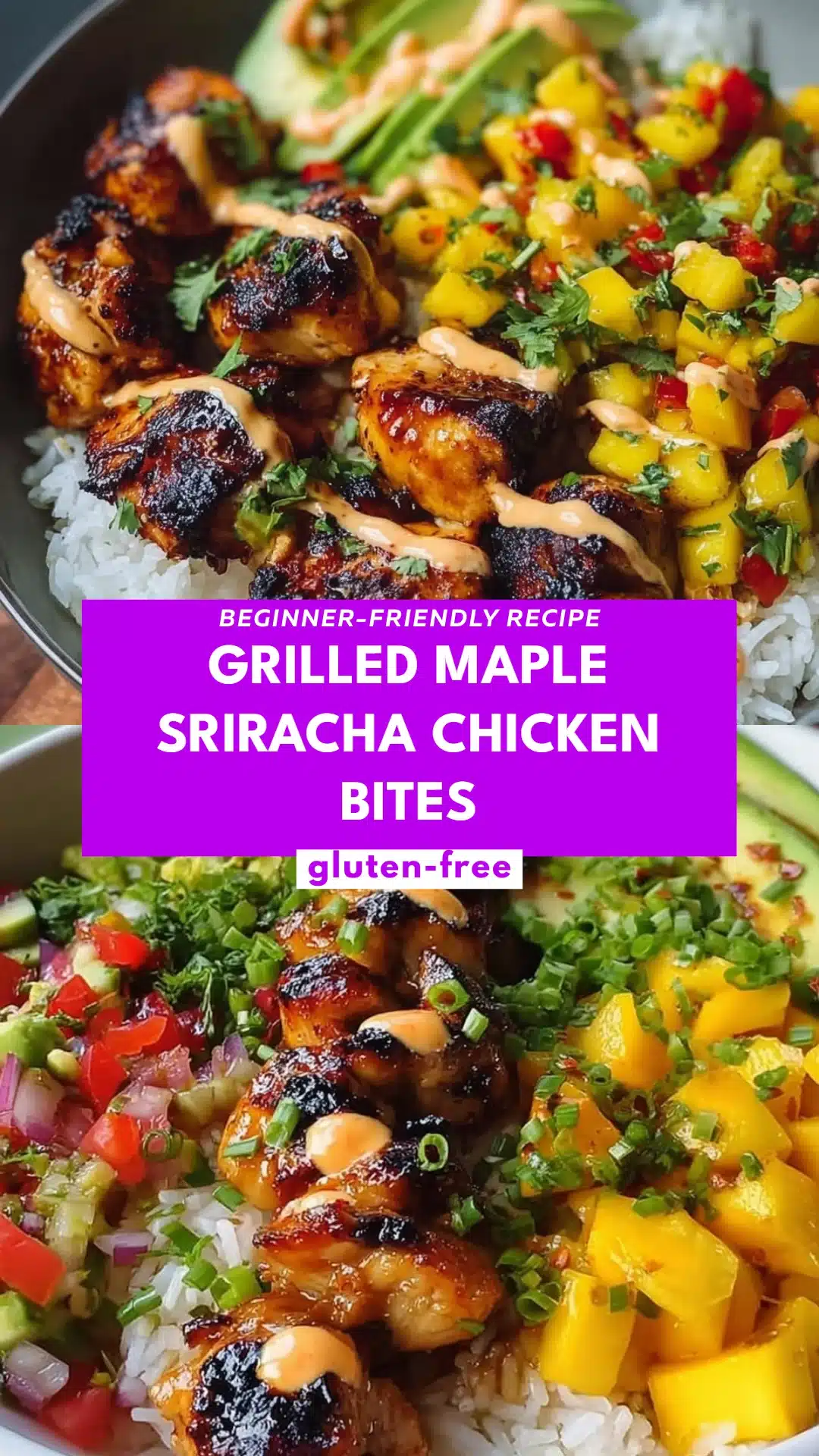 Grilled Maple Sriracha Chicken Bites