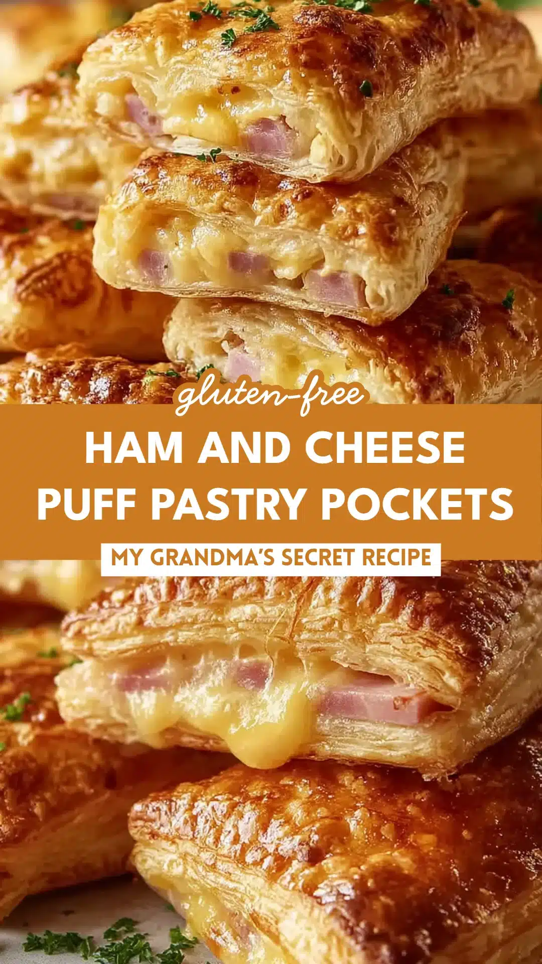 Ham and Cheese Puff Pastry Pockets