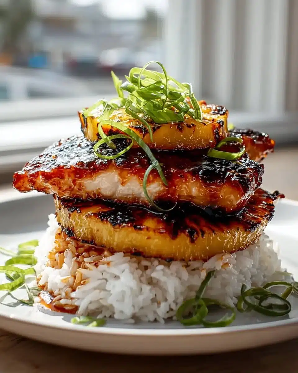 Unleash Flavor with Hawaiian Huli Huli Chicken Stack