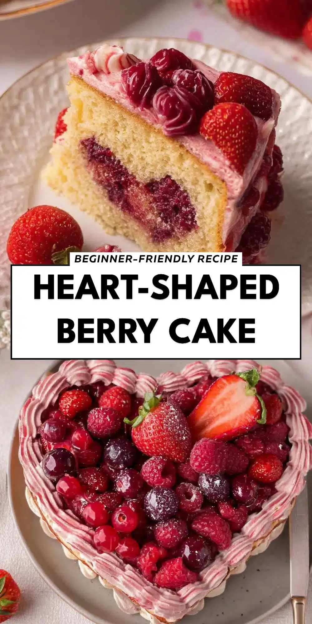 Heart-Shaped Berry Cake