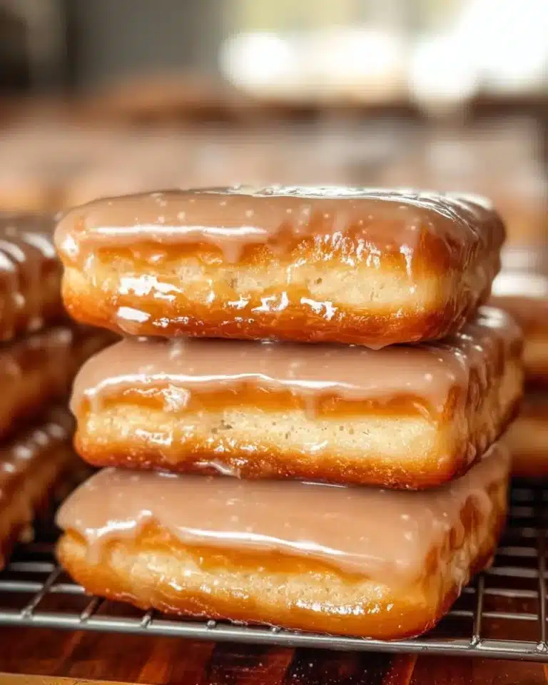 Delicious homemade maple bars topped with sweet maple icing