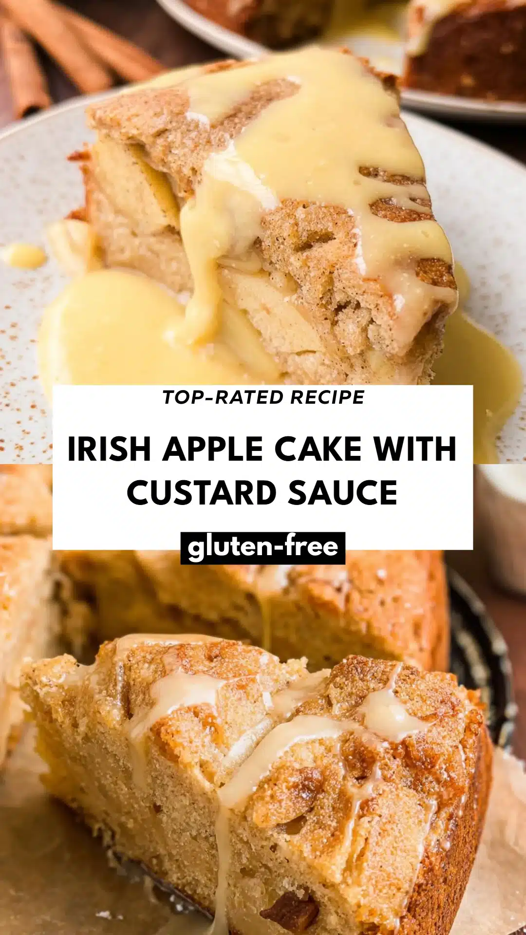 Irish Apple Cake with Custard Sauce