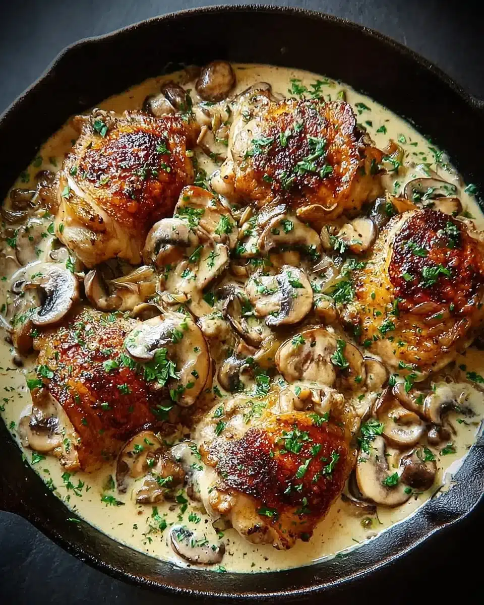 Easy Irish Chicken in Whiskey Cream Sauce