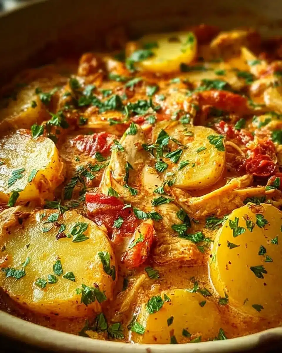 Italian Crockpot Chicken and Potatoes
