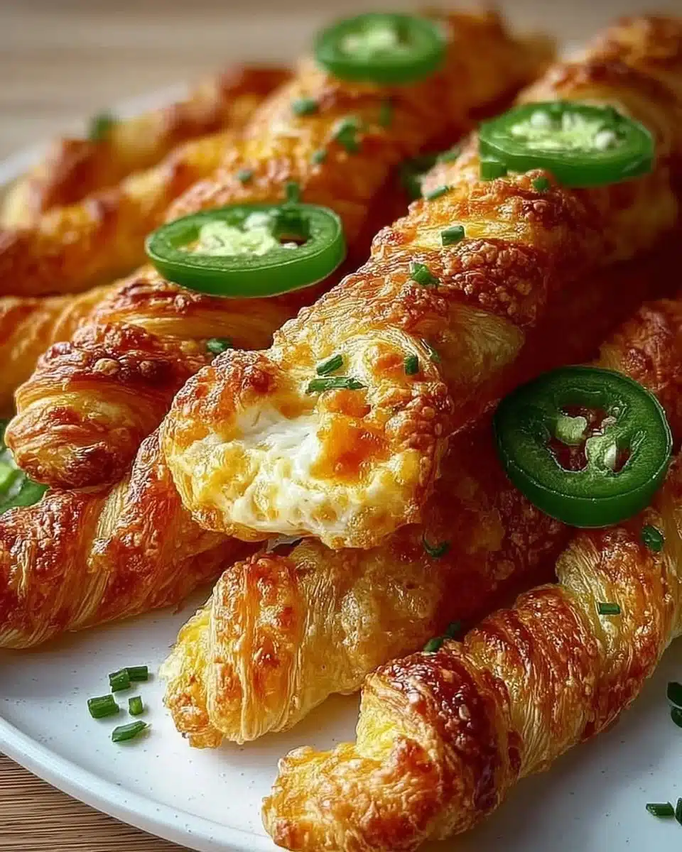 Delicious jalapeno popper twists served on a platter