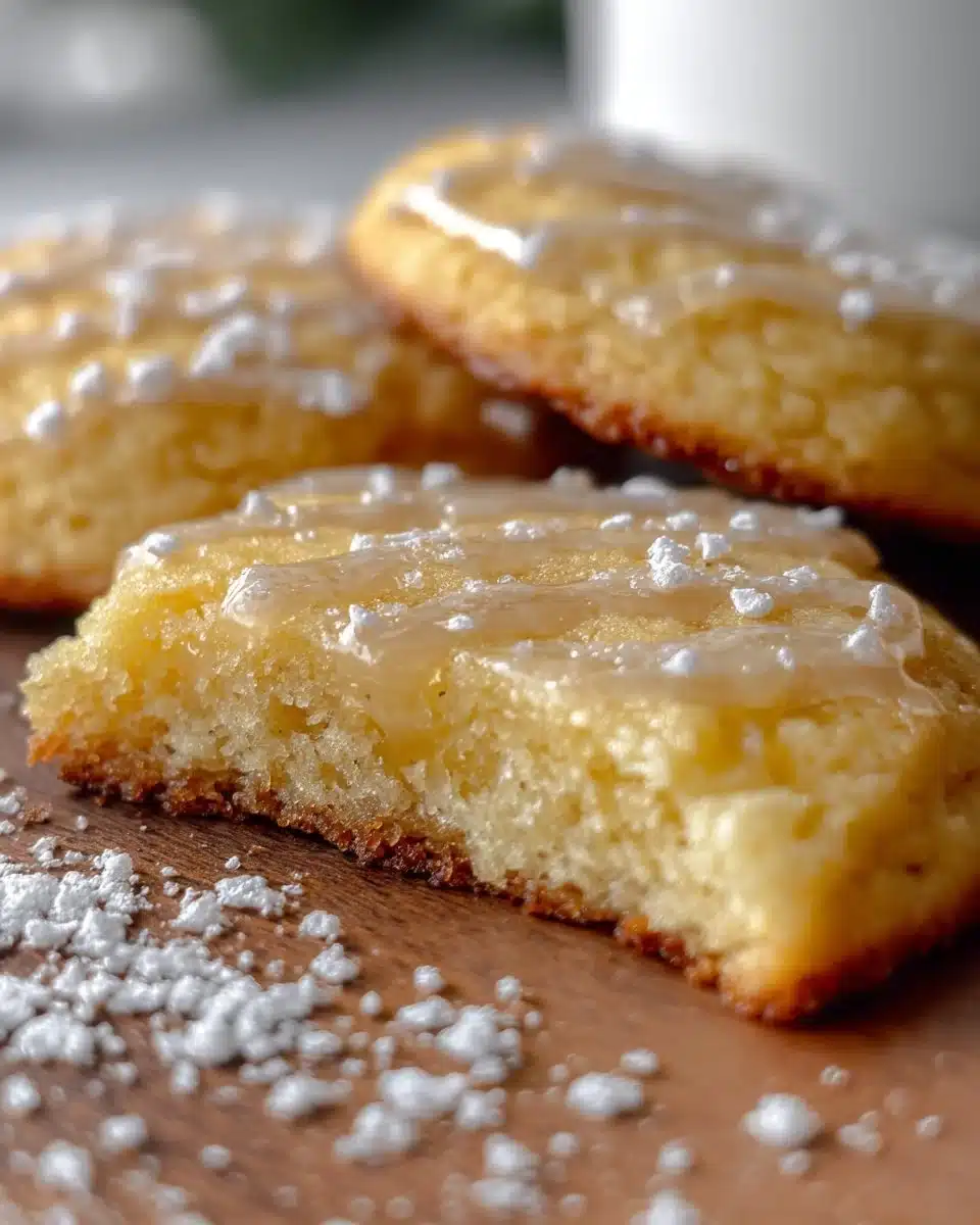 Freshly baked Kentucky Butter Cake Cookies on a cooling rack.