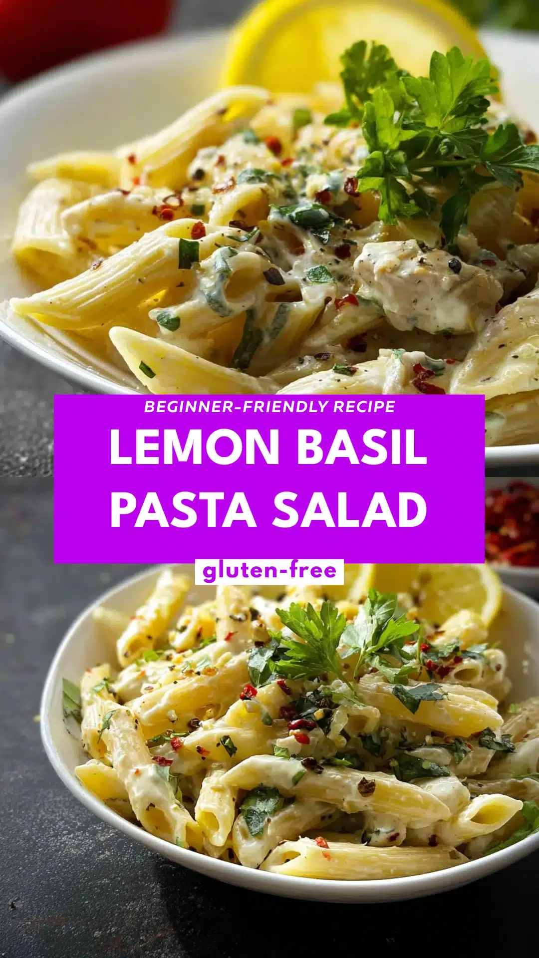 Lemon Basil Pasta Salad