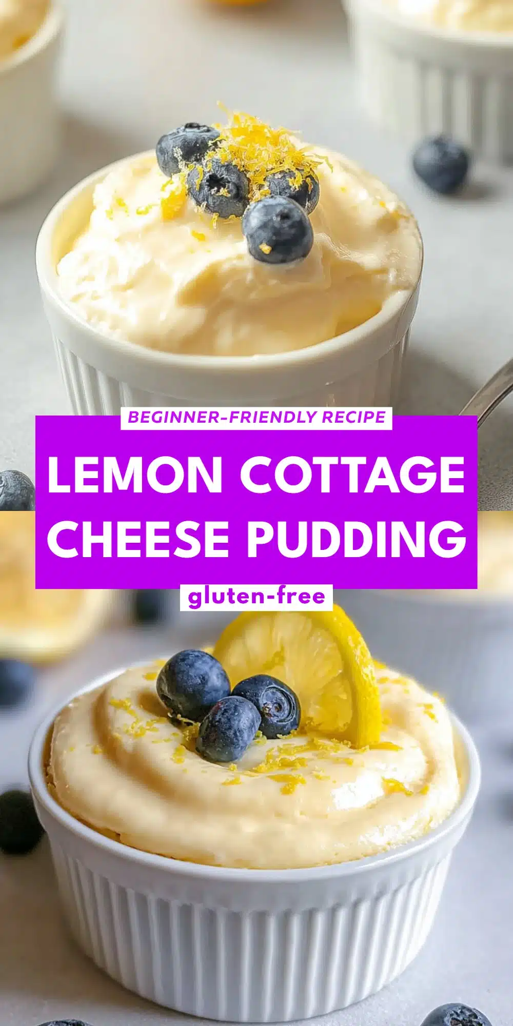 Lemon Cottage Cheese Pudding