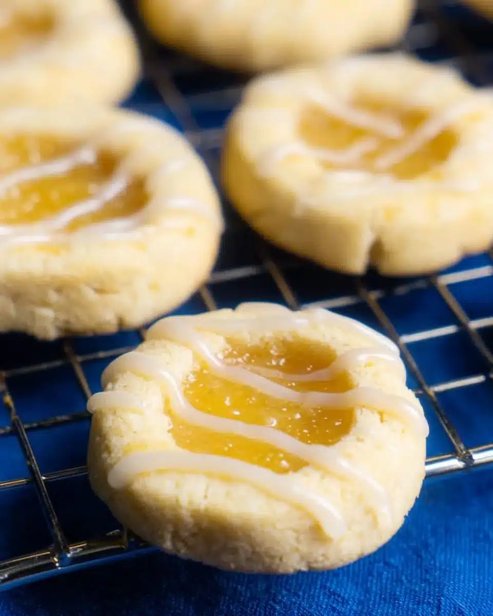 Vegan Lemon Curd Shortbread Cookies