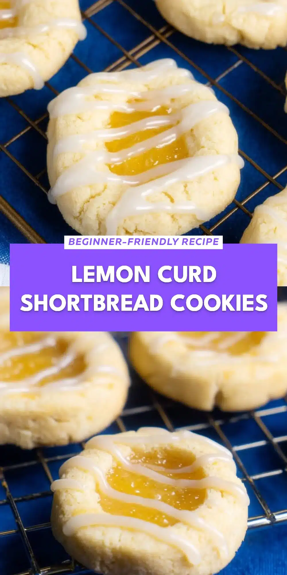 Lemon Curd Shortbread Cookies