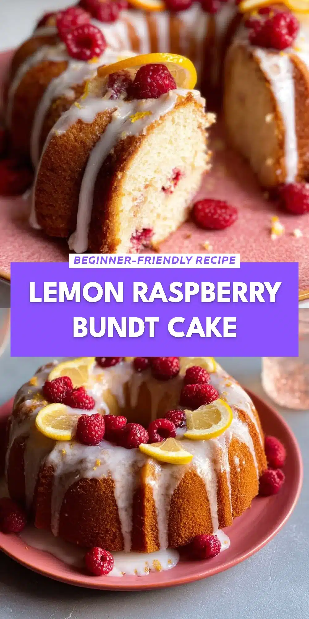 Lemon Raspberry Bundt Cake
