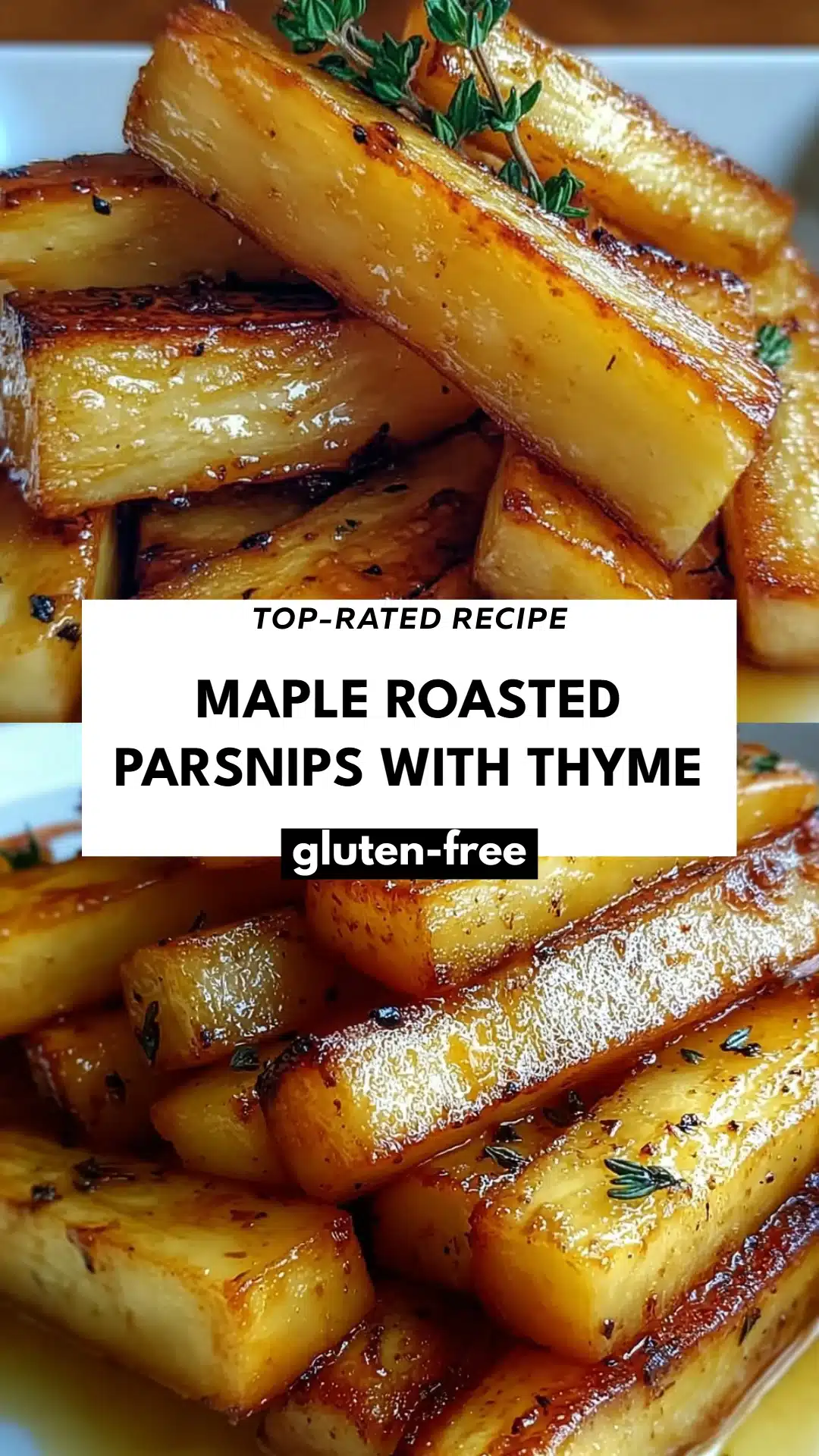 Maple Roasted Parsnips with Thyme