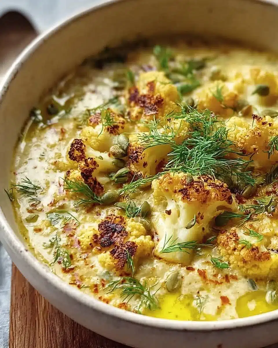 Tasty Mediterranean Cauliflower Soup