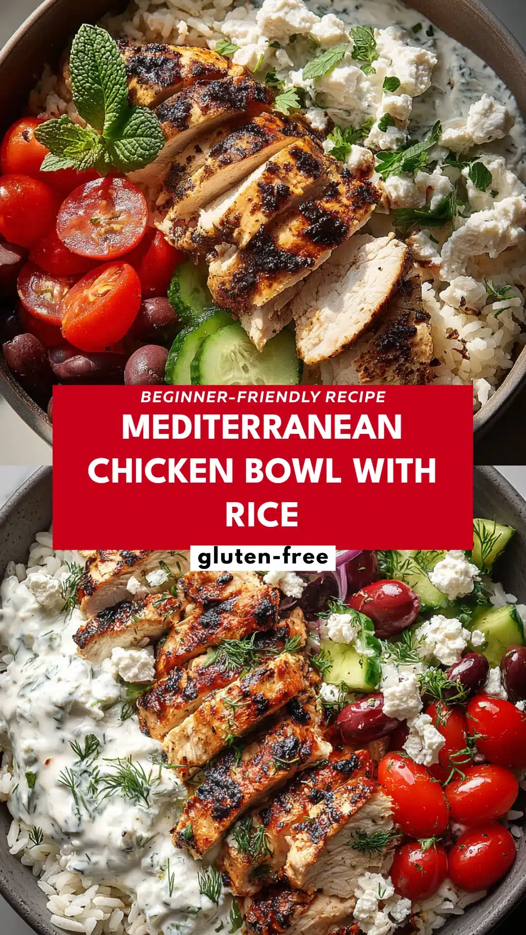 Mediterranean Chicken Bowl with Rice