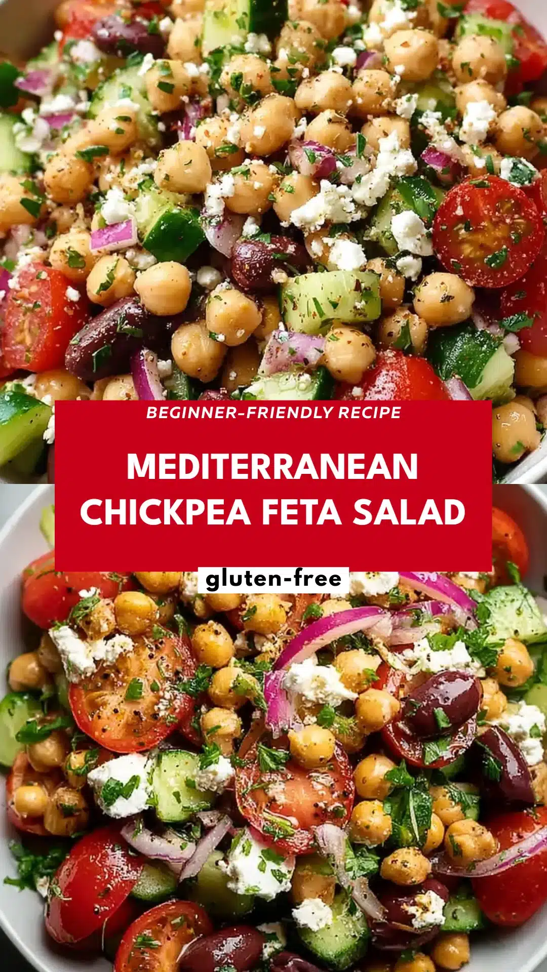 Mediterranean Chickpea Feta Salad