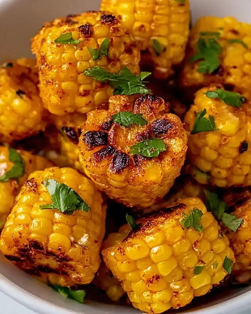 Homemade Mexican Corn Bites appetizers served on a plate.