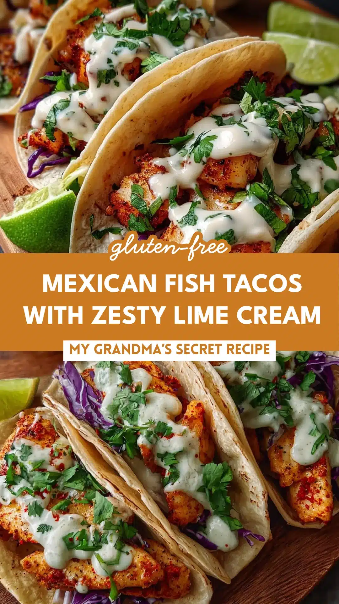 Mexican Fish Tacos with Zesty Lime Cream