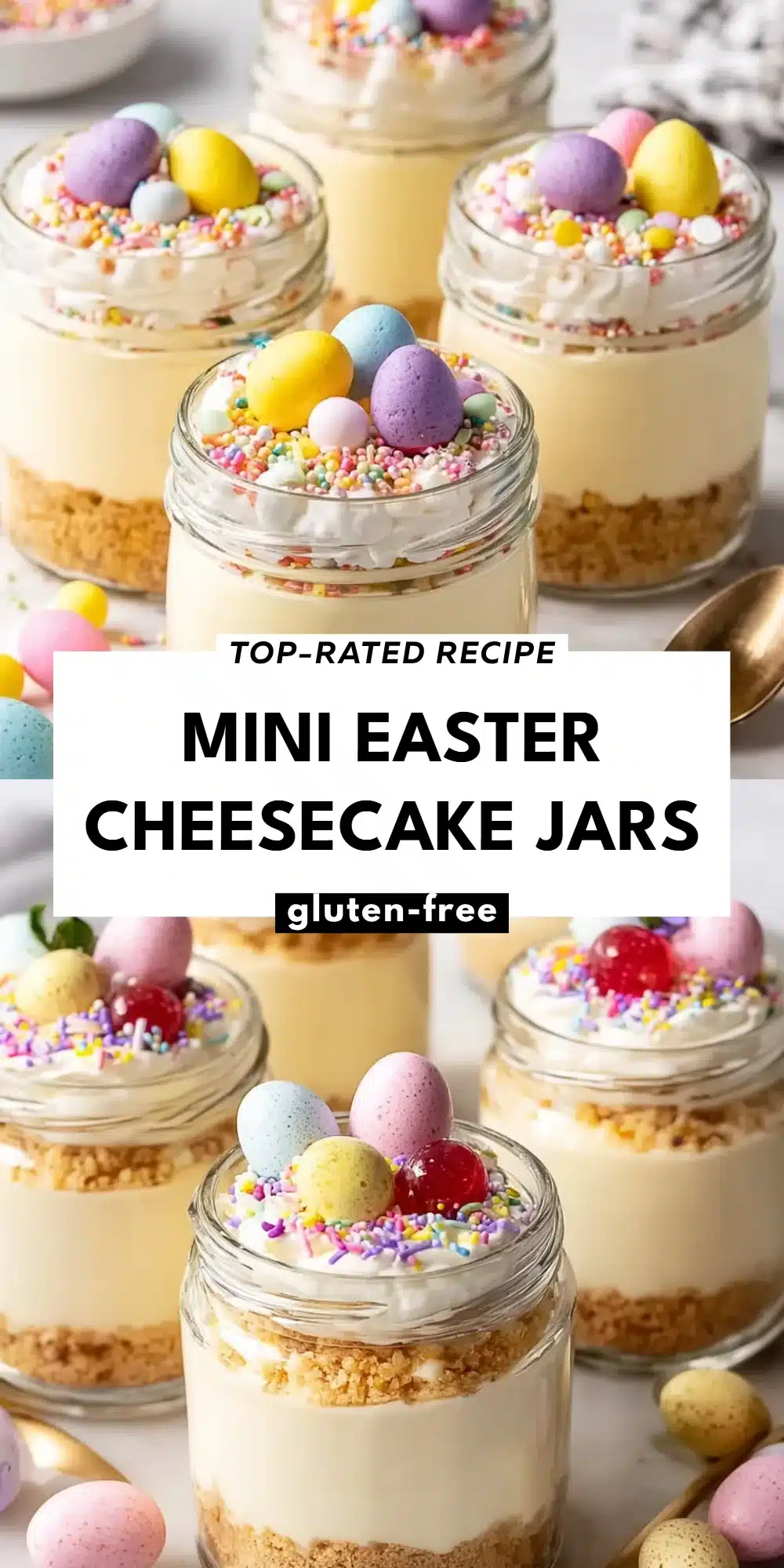 Mini Easter Cheesecake Jars