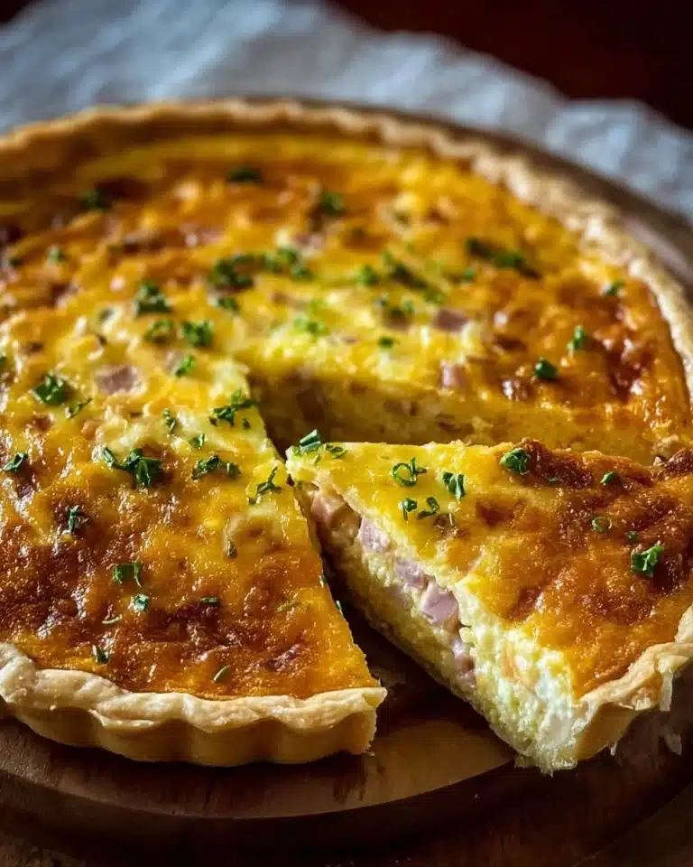 Deliciously baked Mississippi Sin Quiche with cheesy, savory ingredients.
