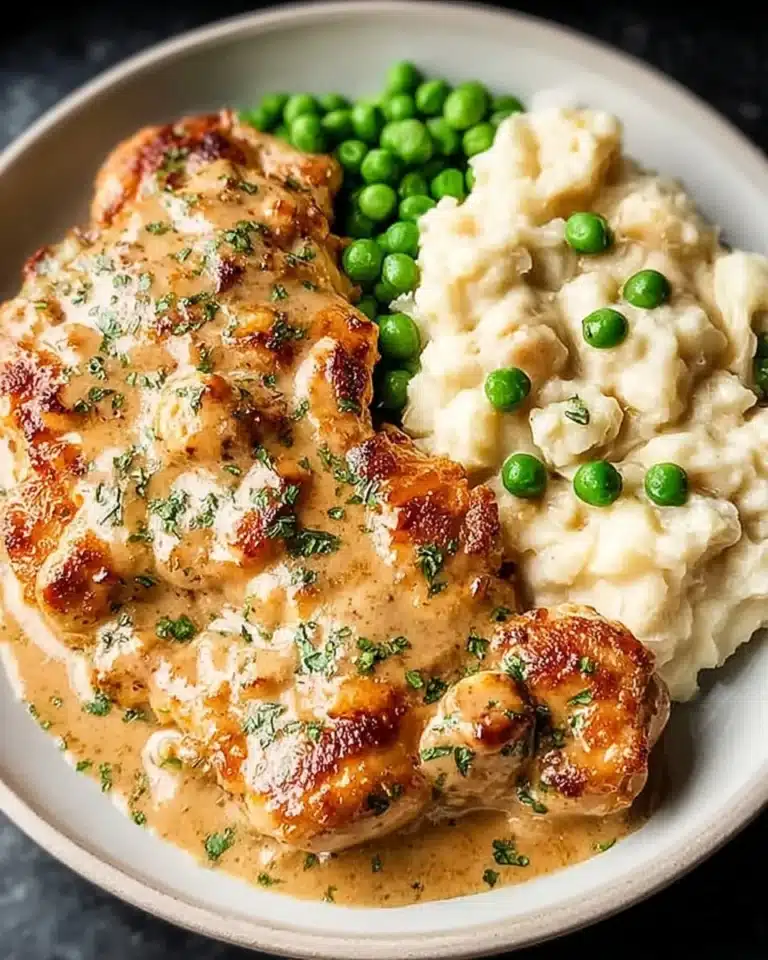 Mouthwatering Boursin Chicken Bake with creamy cheese and herbs