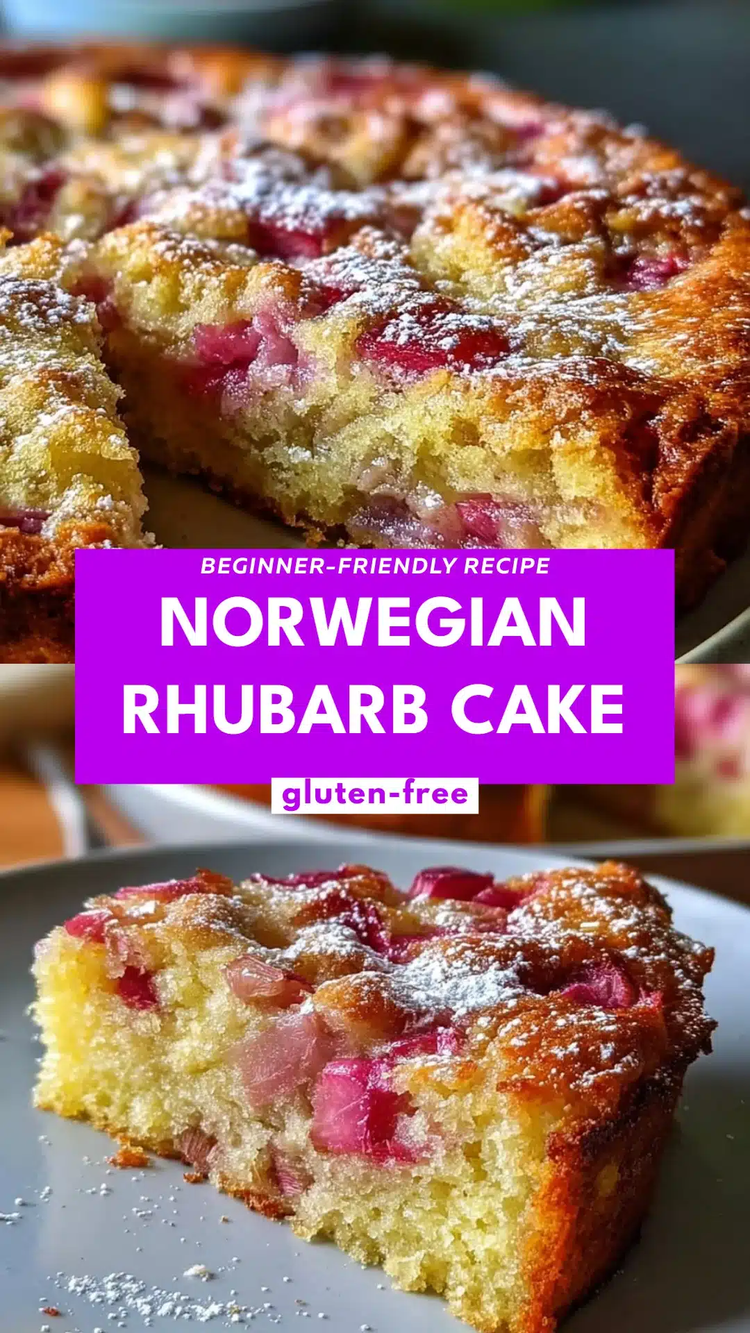 Norwegian Rhubarb Cake