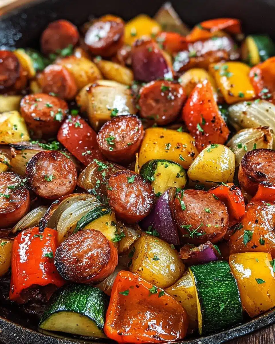One-Pan Honey Garlic Kielbasa & Veggies: Easy Family Delight