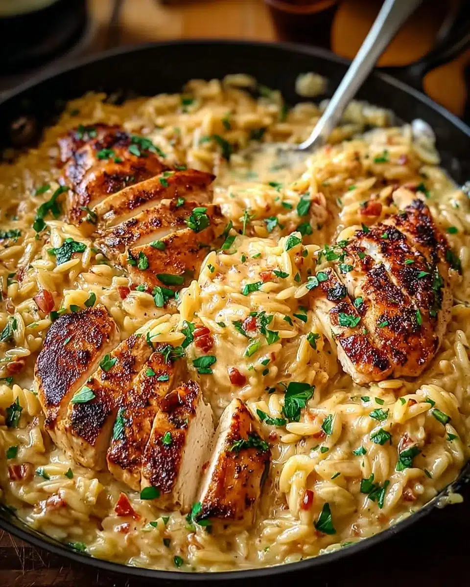 Comforting One-Pot Cajun Chicken Alfredo Orzo in Just 30 Minutes