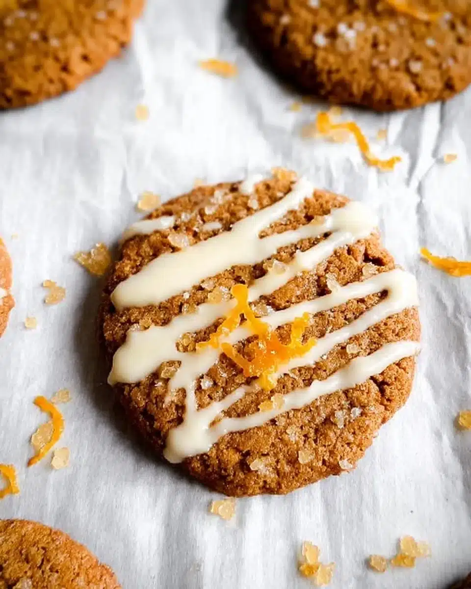 Orange Ginger Cookies with Crystallized Ginger