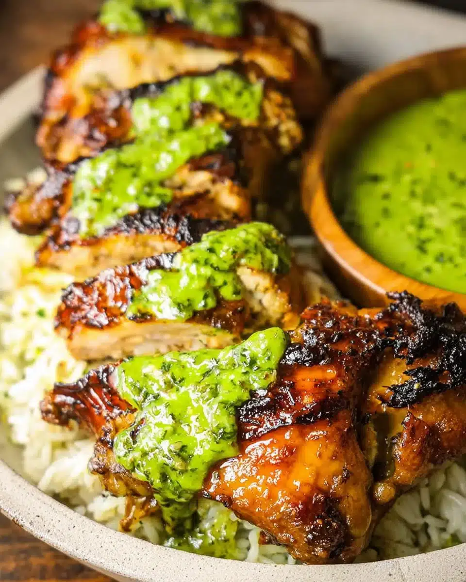 Peruvian Chicken with Green Sauce
