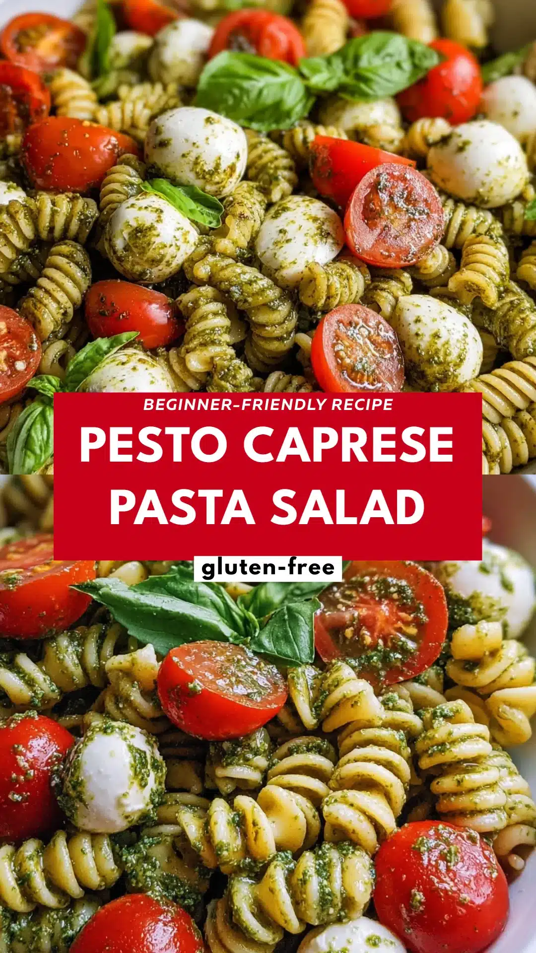 Pesto Caprese Pasta Salad