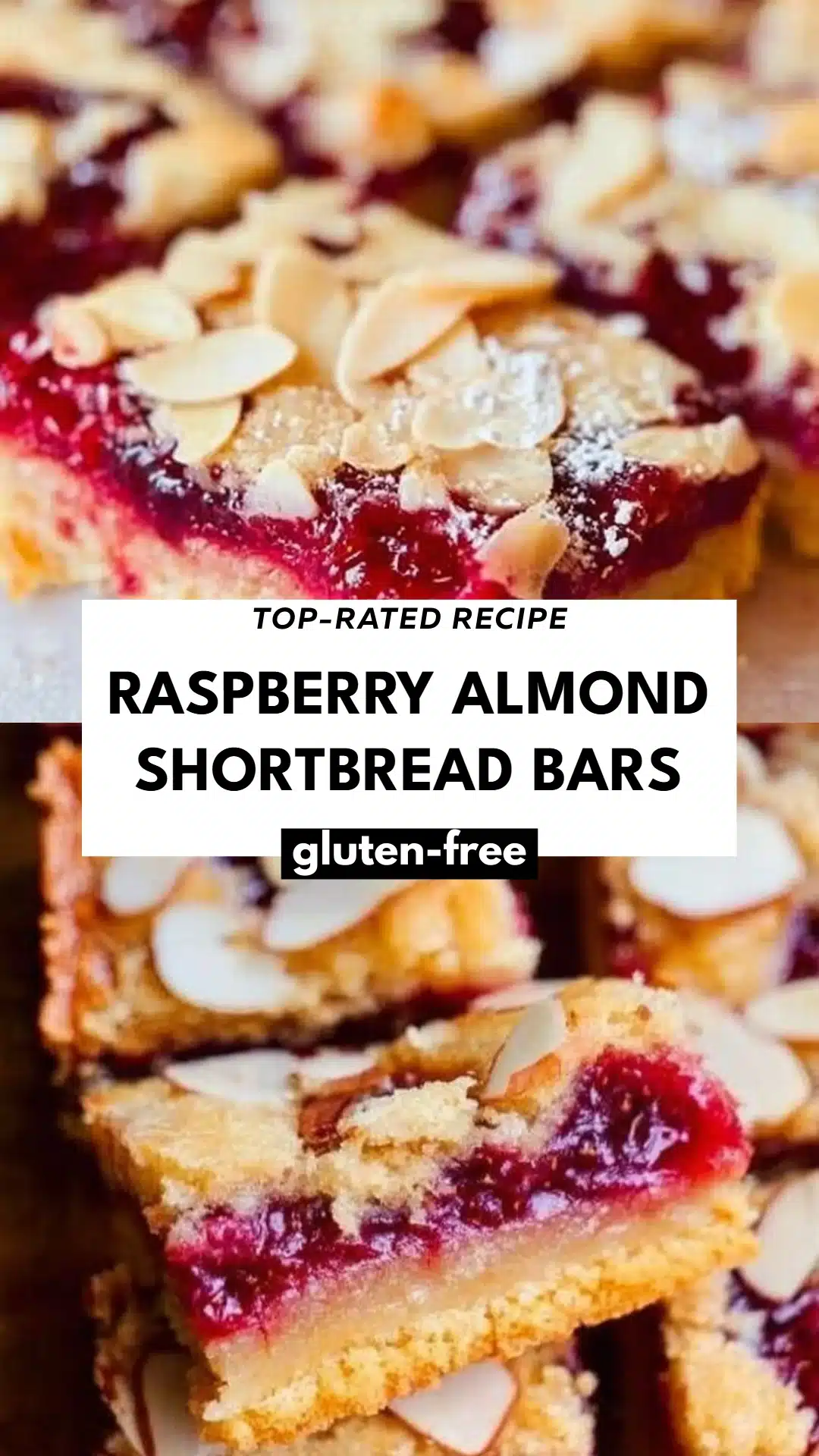 Raspberry Almond Shortbread Bars