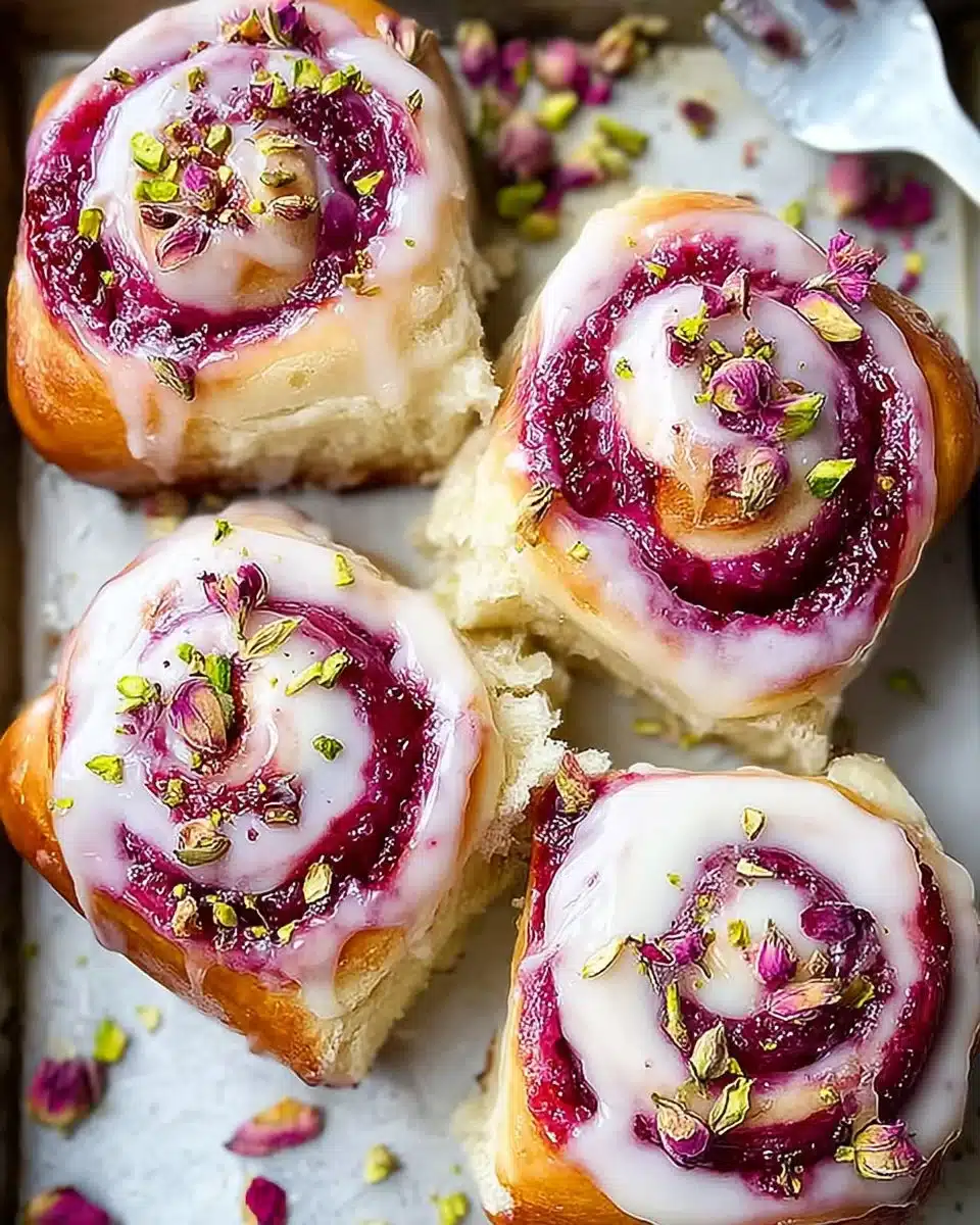 Edd Kimber’s Raspberry and Rose Cheesecake Buns for Blissful Mornings