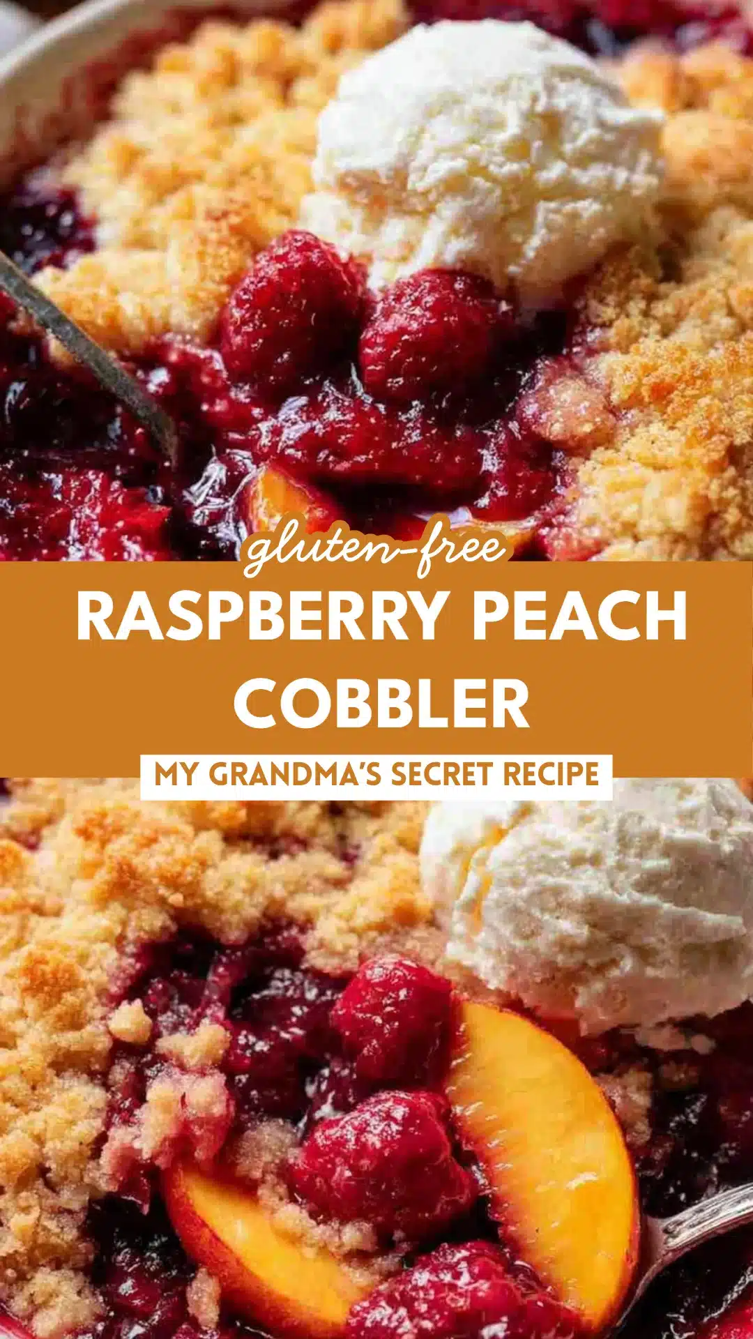 Raspberry Peach Cobbler