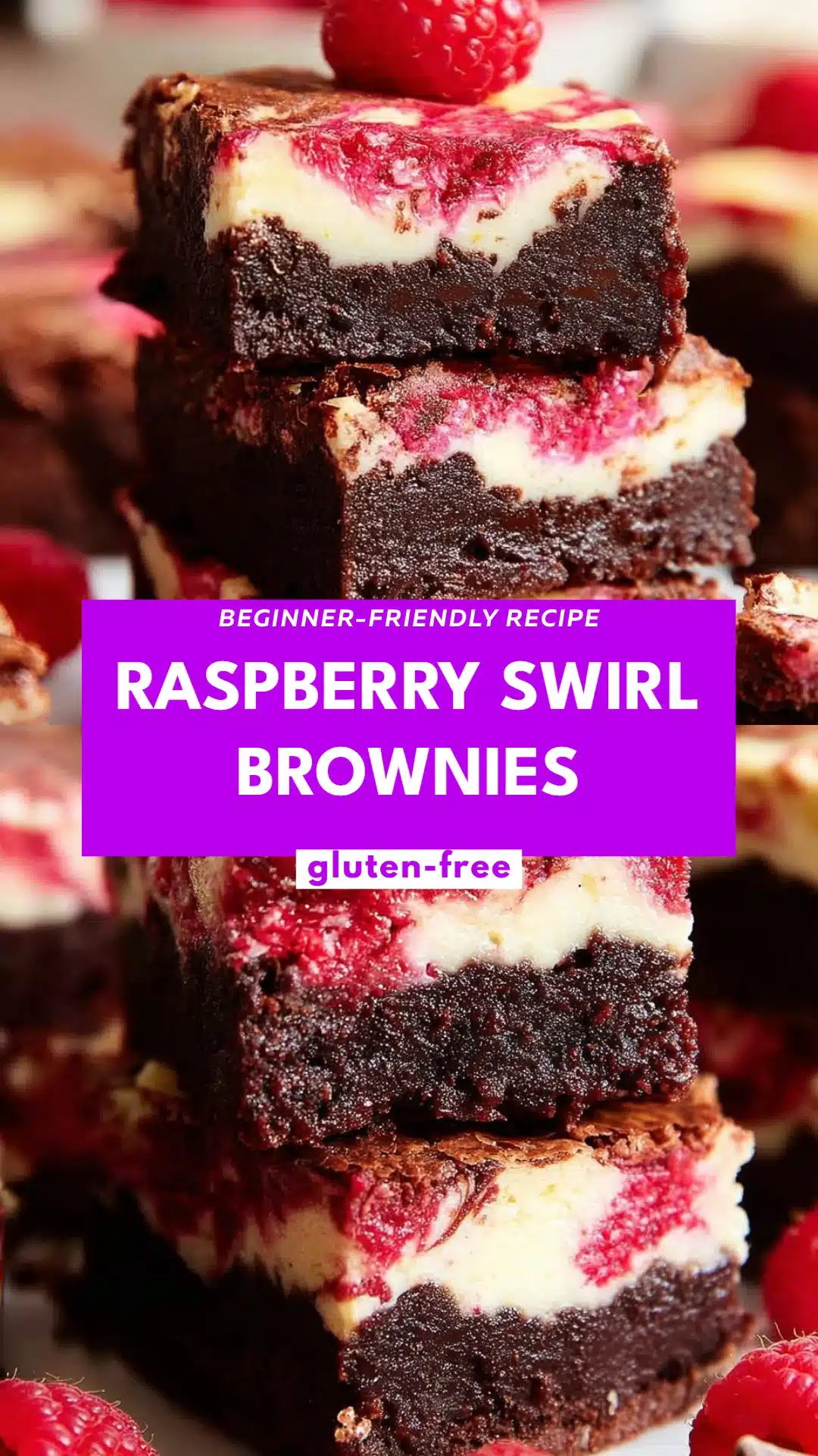 Raspberry Swirl Brownies