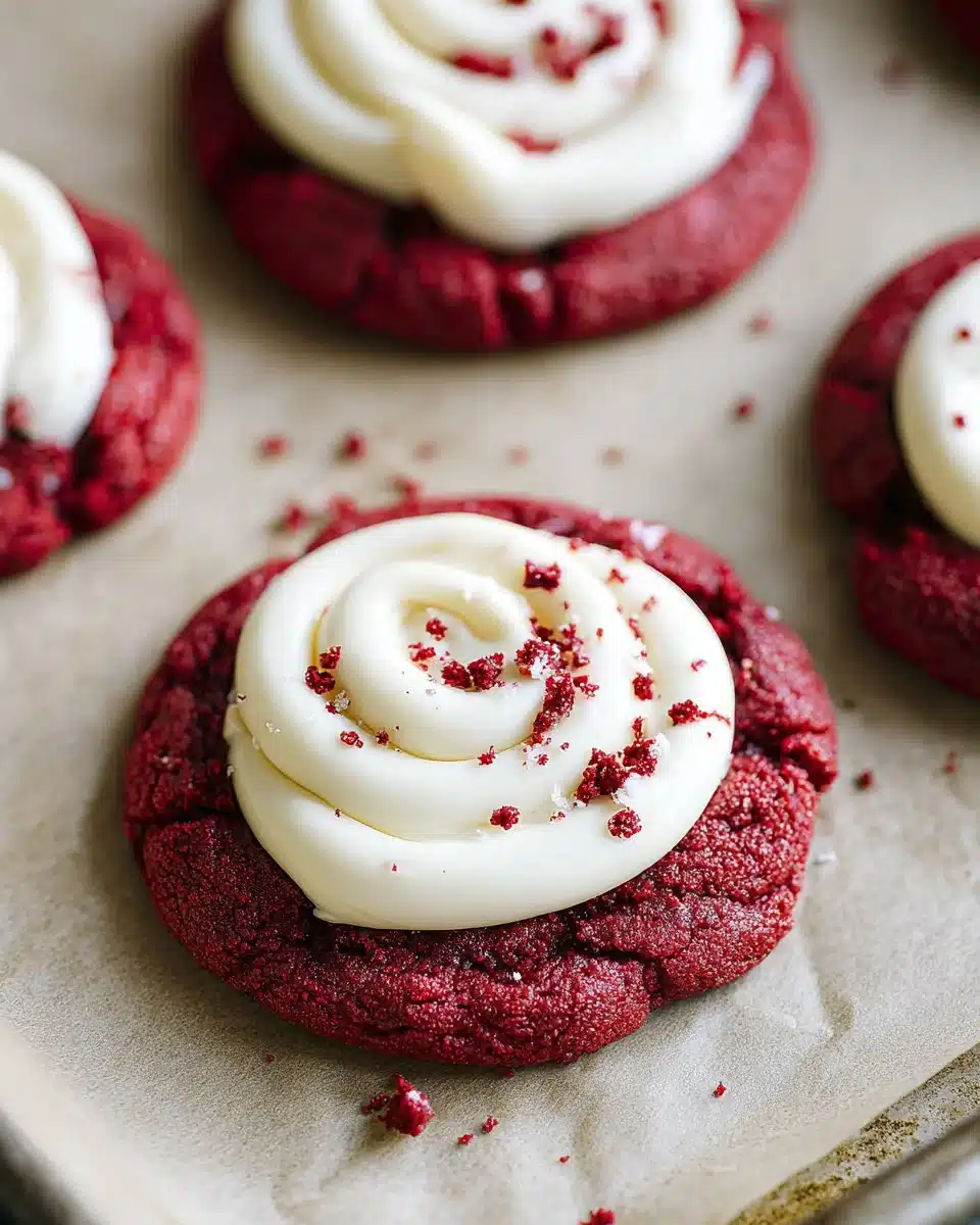 Homemade Crumbl Copycat Red Velvet Cookies
