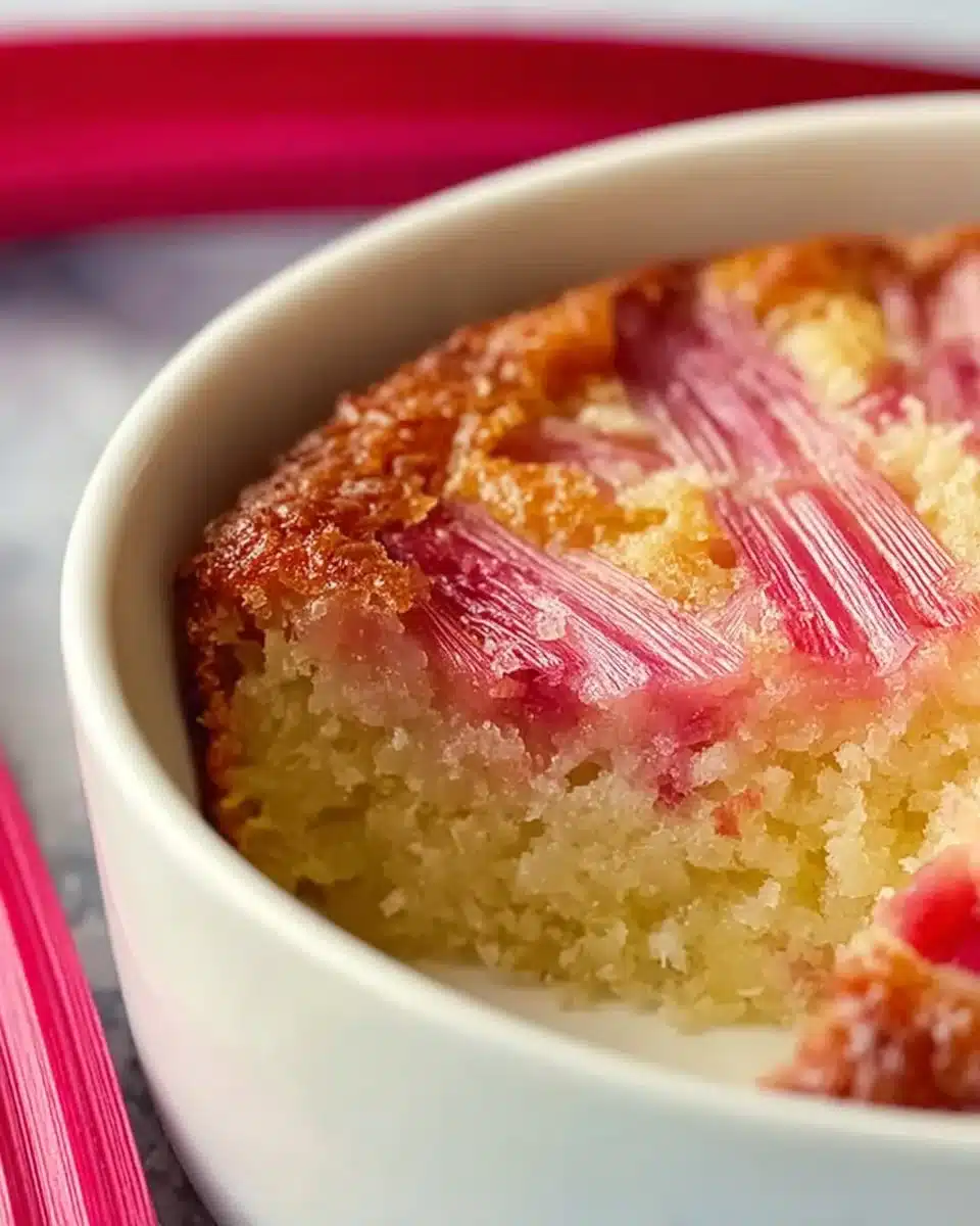 Best Rhubarb Cake with Cake Mix